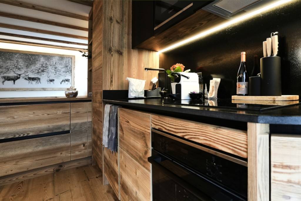 Angolo cottura attrezzato dell’Alpine Suite