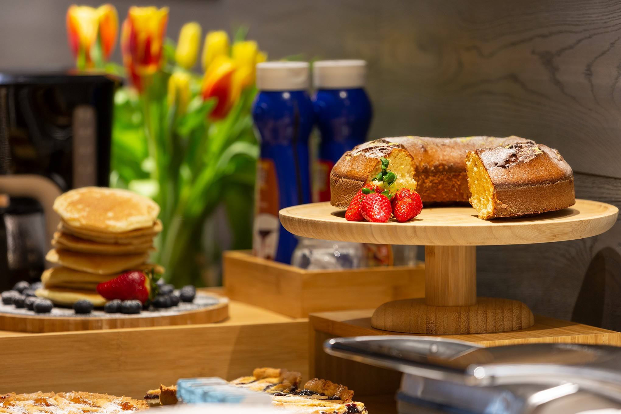 Dolci fatti in casa e pancake alla colazione